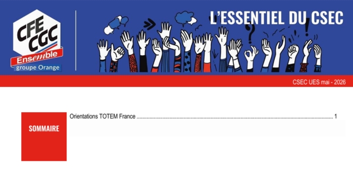 essentiel csec cfe cgc orange mai 2026 orientations totem france