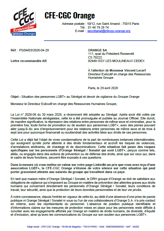 situation des salaries lgbt au senegal